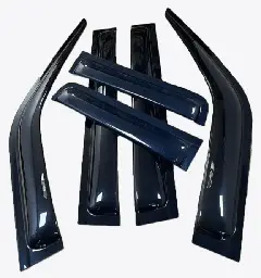 Ветровики, дефлекторы BYD Leopard 5, черные, без хрома, с логотипом