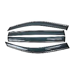 Ветровики, дефлекторы Volkswagen ID.4, прозрачные с хромом