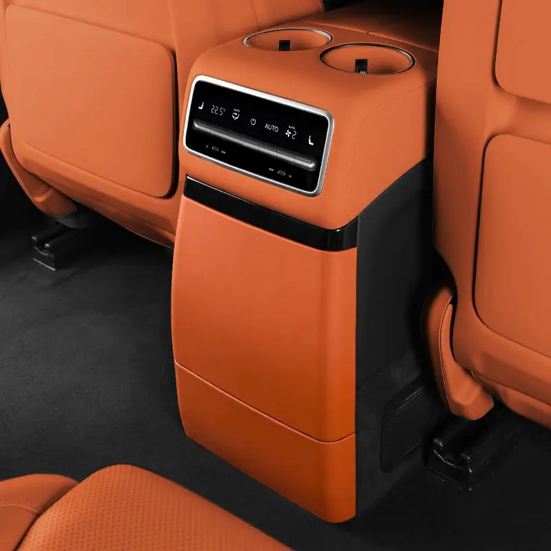 Защита на холодильник Lixiang L6, L7 Max, Ultra, с застежкой, оранжевого цвета, из 2х элементов