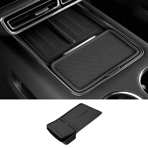 Силиконовая вставка на центральную консоль для беспроводной зарядки Lixiang L6,L7,L8,L9, черного цвета, до рест 2023