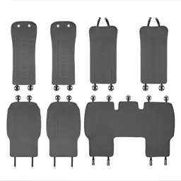 Чехлы на сиденье из эко кожи Lixiang L6, L7, черного цвета, из 7 элементов, рест