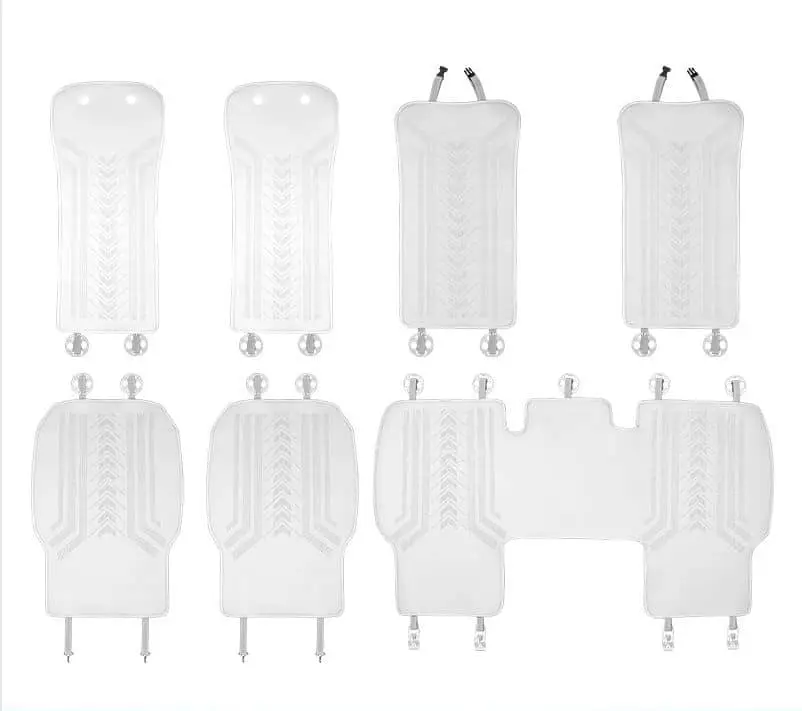 Чехлы на сиденье из эко кожи Lixiang L6, L7, белого цвета, из 7 элементов, рест