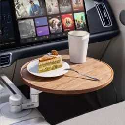 Круглый столик в салон Lixiang L6, L7, L8, L9, коричневого цвета