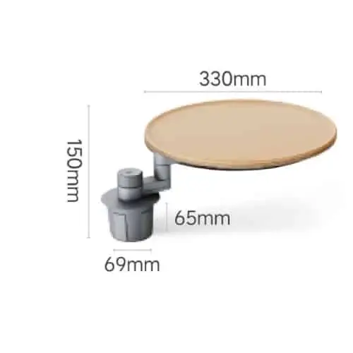 Круглый столик в салон Lixiang L6, L7, L8, L9, коричневого цвета