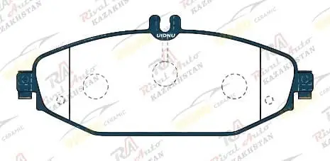 Тормозные колодки UIDNU Ceramic Mercedes-Benz  E-class (W213) E 200 /E 220 / E 250 / E 300  2.0T 2016-2023, C-class (W205) C 180 / C 250 / C 300 1.6T 2.0T 2.2L 2014-2018  (керамические)  передние PN0574W