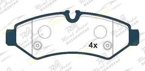 Тормозные колодки UIDNU Ceramic Mercedes-Benz Sprinter (907/910) 3-t/3.5-t/4-t/5-t 2.0L 2.1L 2.2L 3.0L  2018-- (керамические)  задние