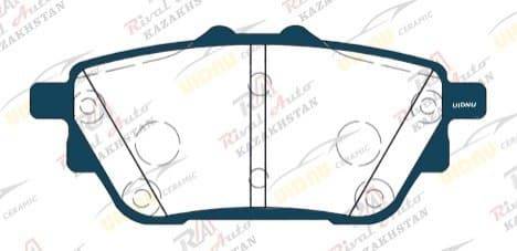 Тормозные колодки UIDNU Ceramic Haval Dargo (4WD) 2.0T 2022--                                                                          H6 (4WD) 2.0T 2020--   (керамические)  задние H-D4R/           TD1267/ KR1353