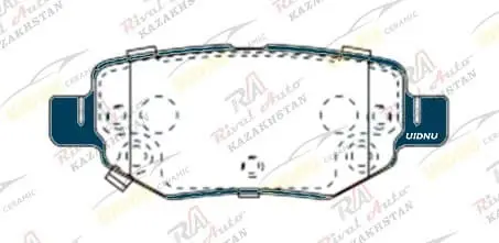 Тормозные колодки UIDNU Ceramic Chery Tiggo 2 1.5T 2022-- Tiggo 4 PRO 1.5L 2022--  Tiggo 5X 1.5T 2017-- Omoda C5 1.5T 2022--  (с отверстиями) (керамические)  задние JT0438