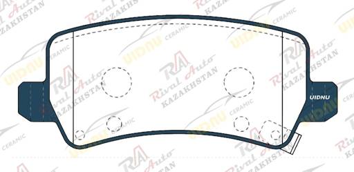 Тормозные колодки UIDNU Ceramic Hyundai  Grandeur (HG) 2.2D 2.4L 3.0L 3.3L 2011-2016,  Azera 3.0L 3.3L 2011-2016  (керамические)  передние PN0778