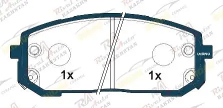 Тормозные колодки UIDNU Ceramic Hyundai Sonata 2.0L 2.5L 2019--  Tucson 2.0L 2021--  KIA K5 2.0L 2.5L 2020--  Sportage 2.0L 2022-- (керамические)  передние SP4334