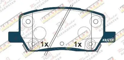 KRATEX Tesla Model S 2013--   Model X 2015-- Model Y 2019--  (electro car)  задние KR1328