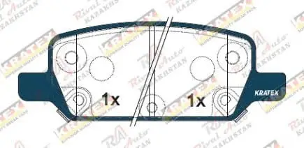 KRATEX Tesla Model 3 2017--  Model Y 2019-- (electro car)  задние KR1326