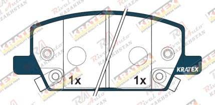 KRATEX Chevrolet Malibu 1.5T 2.5L 2019--                                                                     Tracker 1.4T 1.6L 1.7CDTI 1.8L 2018--  передние GDB8000