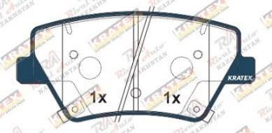 KRATEX Genesis GV80 2.5L 3.0TD 3.5L 2019--                                                                                 GV60 (electro car) 2021-- задние KR1306
