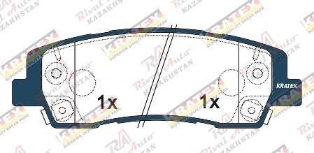 KRATEX Hyundai Staria 2.2L 3.5L 2021--  задние KR1311
