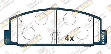 KRATEX Mazda  626 2.0L 1997-2002 (птичка), Mazda 6' 1.8L 2.0L 2.3L 2.5L 2002-2012,  323' 1.6L 1.8L 2.0L 1998-2004, Premacy 1.8L 2.0L 1999-2005, Capella 2.0L 1997-2002   задние GDB3194