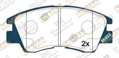 KRATEX Mitsubishi Delica 2.5L 1986-2000,  Pajero 2.5L 1989-2004,  L300 1.6L 2.0L 2.4L 2.5D 1986-2004   передние GDB729