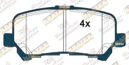 KRATEX Toyota HiAce 2.8D 3.5L 2019-- Honda Pilot 3.5L 2008-2013, Odyssey (RL5) 3.5L 2010-2017 (америка)  Acura MDX 3.7L 2006-2013, ZDX 3.7L 2009-2013  Isuzu MU-X 2.5L 3.0L 2017--  Chevrolet TrailBlazer 2.5L 2.8L 3.6L 2012--  задние KR1251