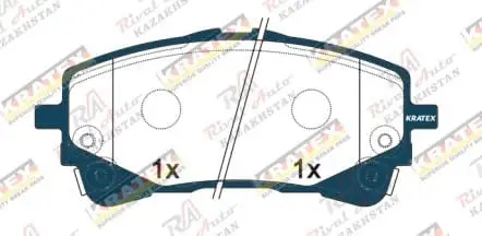 KRATEX Toyota Corolla (ZRE210) 1.6L 2019--   передние KDB1139