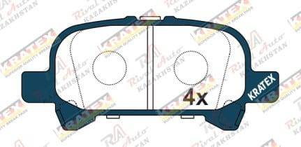 KRATEX Toyota Camry 30/35 2.4L 3.0L 2002-2006 (америка), Solara coupe 2.4L 3.0L 3.3L 1998-2008, Avalon (MCX20L/GSX30L) 3.0L 3.5l  2005-2012   задние GDB7200