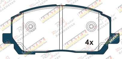 KRATEX Toyota Highlander 2.4L 3.0L 2000-2005, Kluger 2.4L 3.0L 3.3L  2000-2007   передние GDB3286