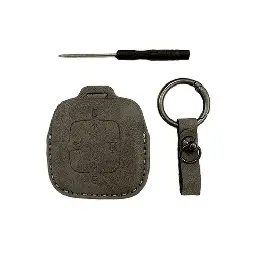 Чехол для смарт ключа Zeekr, серого цвета, нубук