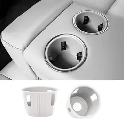 Силиконовые вставки в подстаканники переднего ряда Lixiang L6, L7, L8, L9, Белого цвета, комплект 2 шт, до рест 2023