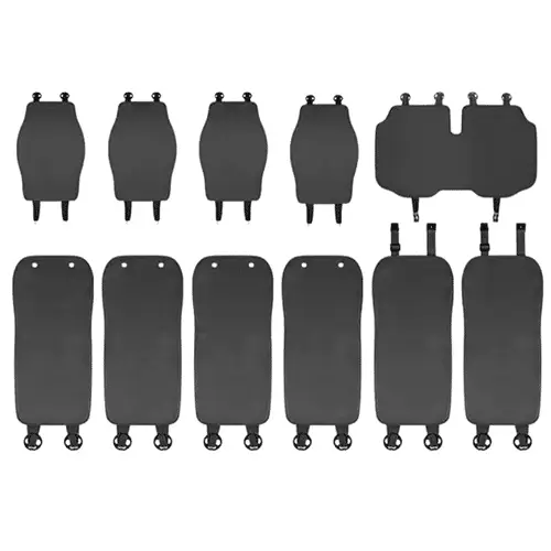 Чехлы на сиденье из эко кожи Lixiang L8, L9, черного цвета, из 11 элементов