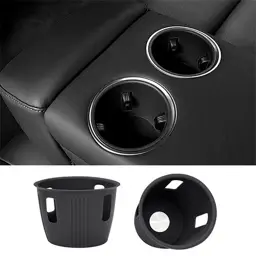 Силиконовые вставки в подстаканники переднего ряда Lixiang L6, L7, L8, L9, черного цвета, комплект 2 шт. до рест 2023