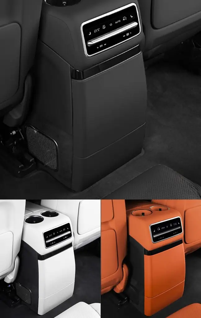 Защита на холодильник Lixiang L6, L7 Max, Ultra, с застежкой, черного цвета, из 2х элементов