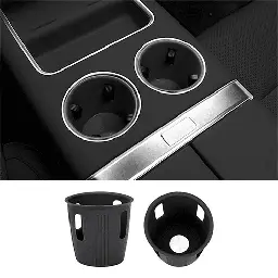 Силиконовые вставки в подстаканники переднего ряда Lixiang L6, L7, L8, L9, черного цвета, комплект 2 шт