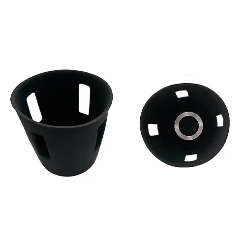 Силиконовые вставки в подстаканники переднего ряда Lixiang L6, L7, L8, L9, черного цвета, комплект 2 шт