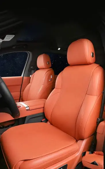 Чехлы на сиденье из эко кожи Lixiang L8, L9, оранжевого цвета, из 11 элементов