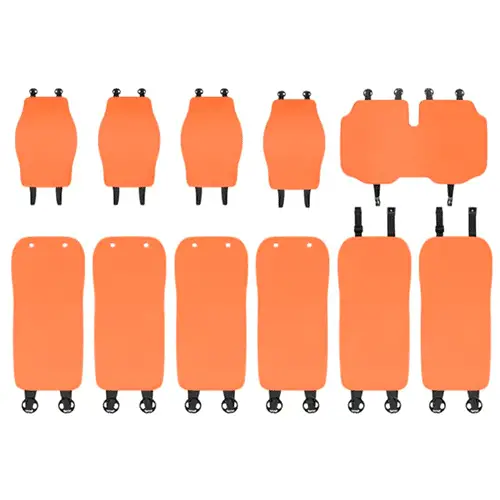 Чехлы на сиденье из эко кожи Lixiang L8, L9, оранжевого цвета, из 11 элементов