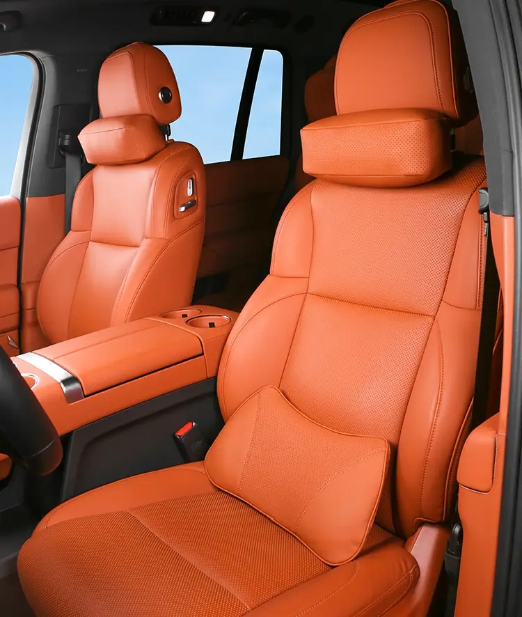 Подушки на подголовник Lixiang L6, L7, L8, L9, оранжевого цвета