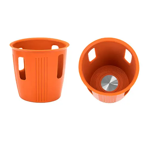 Силиконовые вставки в подстаканники переднего ряда Lixiang L6, L7, L8, L9, оранжевого цвета, комплект 2 шт