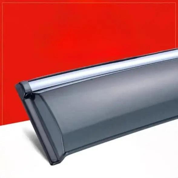 Ветровики, дефлекторы Chevrolet Monza, прозрачные с хромом