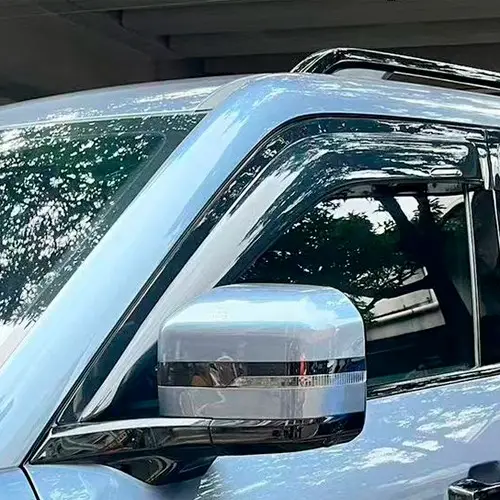 Ветровики, дефлекторы BYD Leopard 5, плотные прозрачные, без хрома, с логотипом