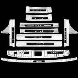 Защитные накладки на пороги дверей и багажник, Honda e:NS1 из нержавеющей стали, серебристого цвета из 10 элементов