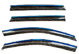 Ветровики, дефлекторы Geely Coolray, прозрачные с хромом