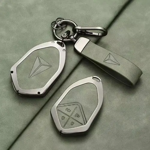 Противоударный, защитный чехол для смарт-ключа Changan Deepal S07, Зелёного цвета