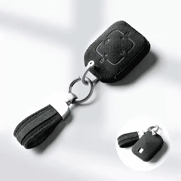 Чехол для смарт ключа Zeekr, черного цвета, алькантара