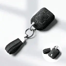 Чехол для смарт ключа Zeekr, черного цвета, алькантара