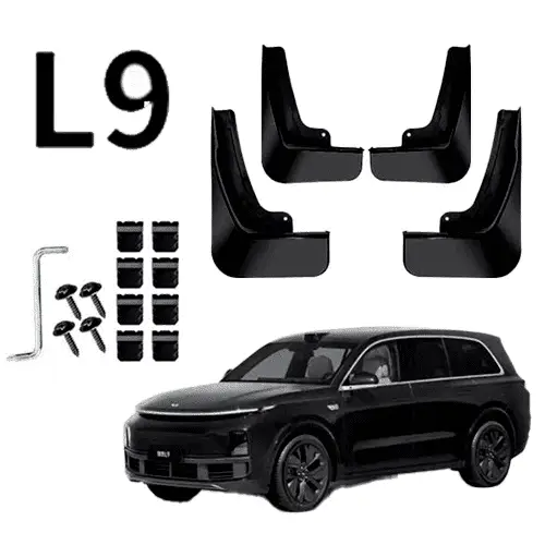 Глянцевые брызговики Lixiang L9, черного цвета