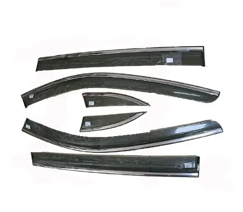 Ветровики, дефлекторы Lixiang L6, плотные прозрачные с хромом