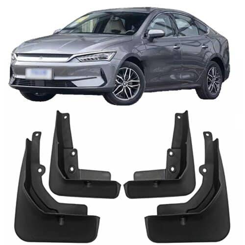 Брызговики BYD Qin Plus, черного цвета