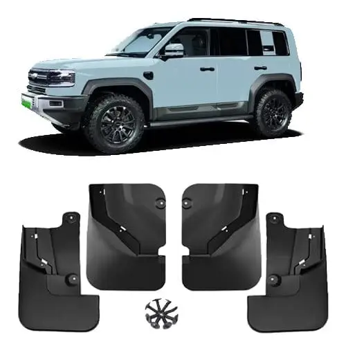 Брызговики BYD Leopard 5, черного цвета, для не выдвижных порогов