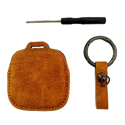 Чехол для смарт ключа Zeekr, рыжего цвета, нубук