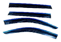 Ветровики, дефлекторы Geely Monjaro, прозрачные с хромом