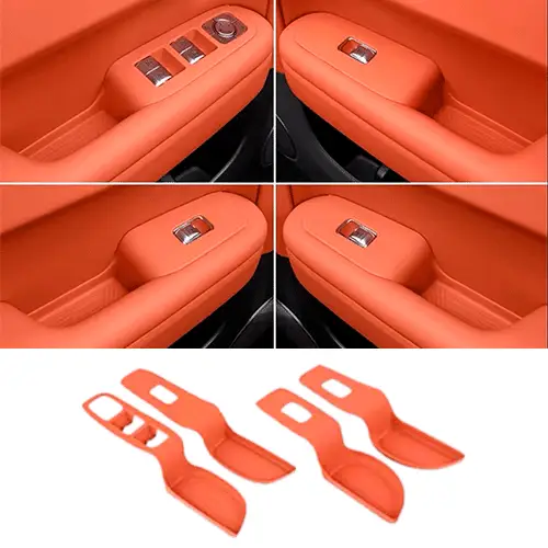 Силиконовые накладки на дверные ручки Lixiang L6, Оранжевого цвета